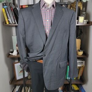 Lauren‎ Ralph Lauren Men's Sport Coat Two Button Gray Wool Natural Stretch 50L